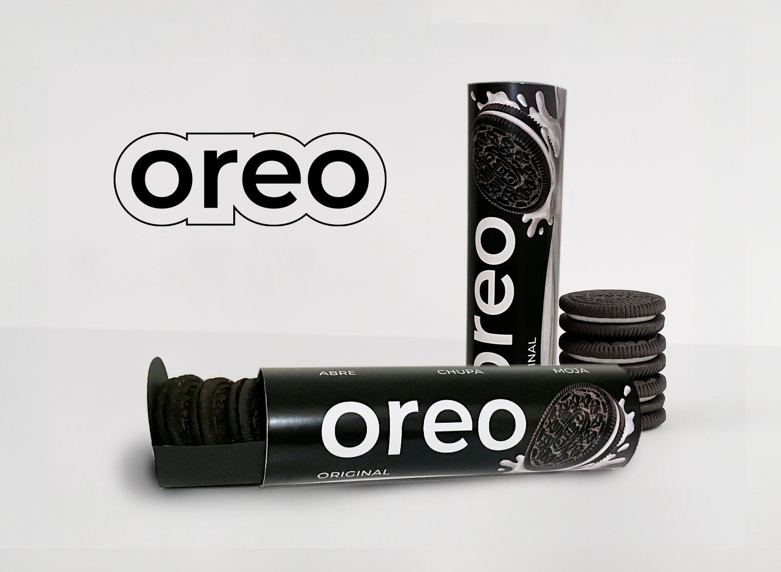 Fotografía del rediseño del packaging de las galletas Oreo